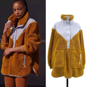 Free People Movement Fall To Rise‎ Half Zip Pullover Honey Mallow Size Small